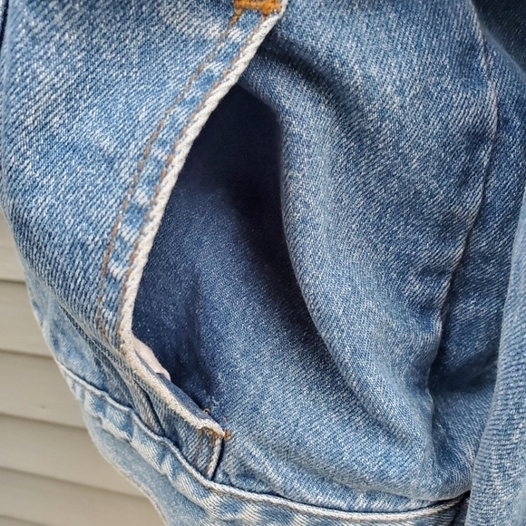 Vintage 90s y2k Limited Jeans Blue Jean Cotton Denim Classic Trucker Jacket Md - Picture 4 of 9